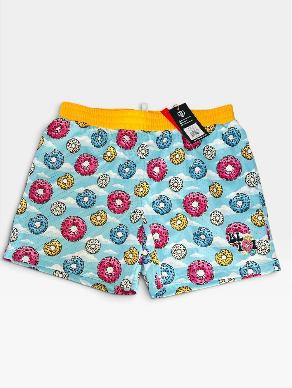Baseball Lifestyle 101 Men M NWT Mesh Shorts Lot Donut & Pink Drip Smiley Face